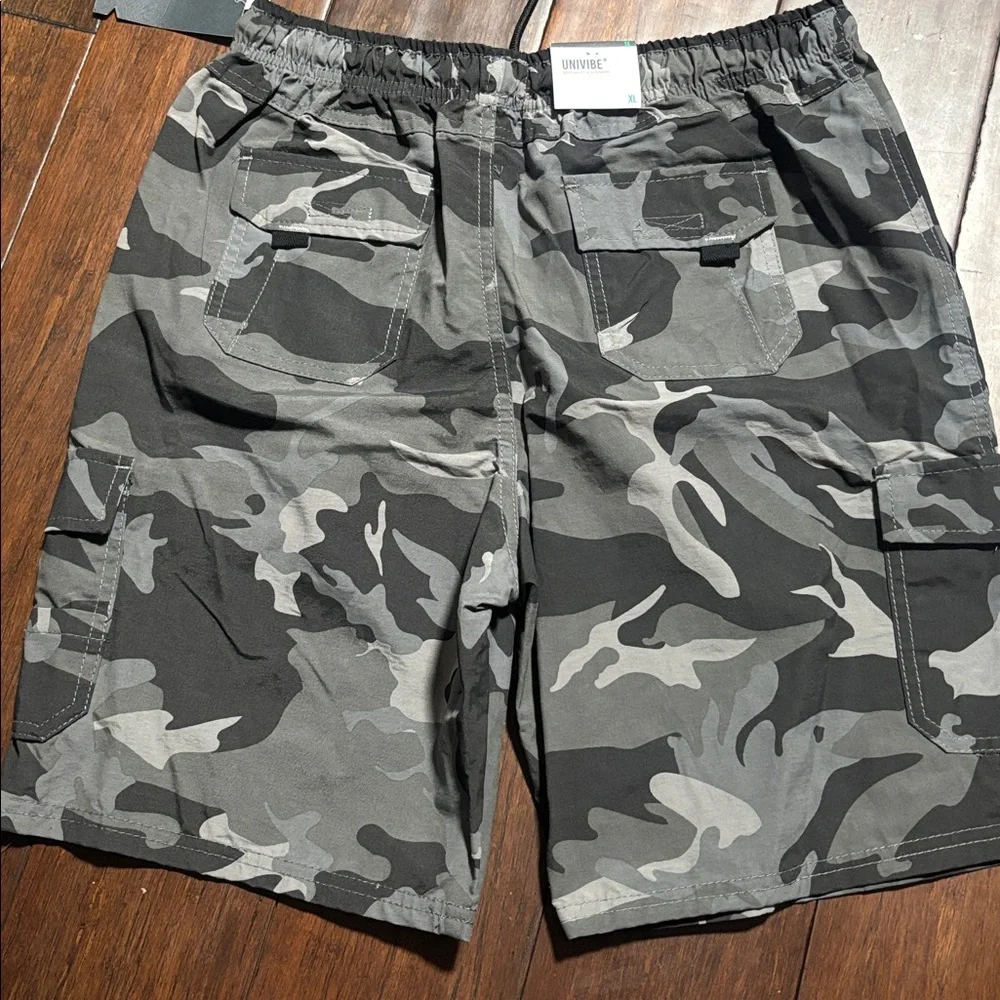 UNIVIBE Big Boys Stonedale Cotton Pull-On Cargo Shorts Size-XL Camouflage U